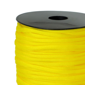 Sznurek paracord 4 mm żółty 1 metr