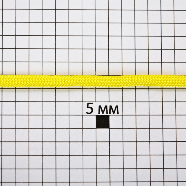 Sznurek paracord 4 mm żółty 1 metr