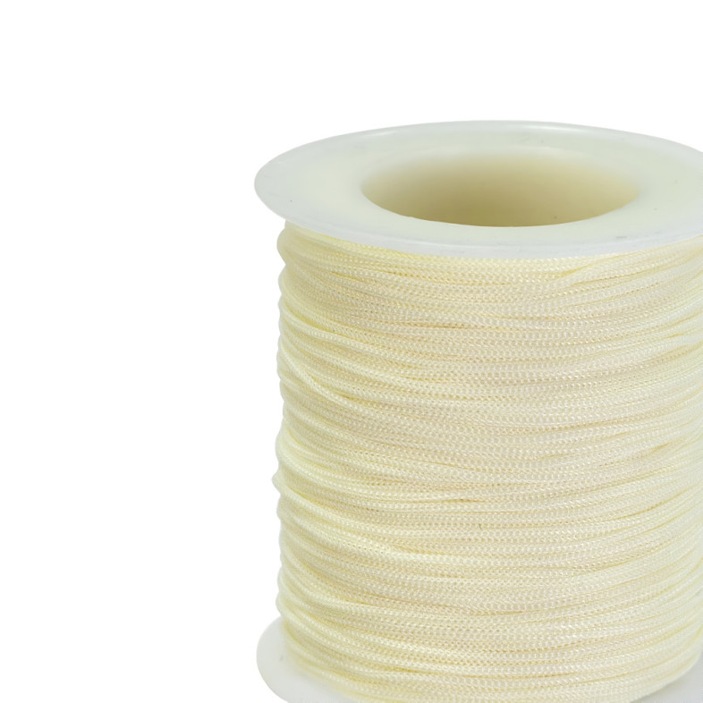 Sznurek poliestrowy 1 mm kremowy 1 metr