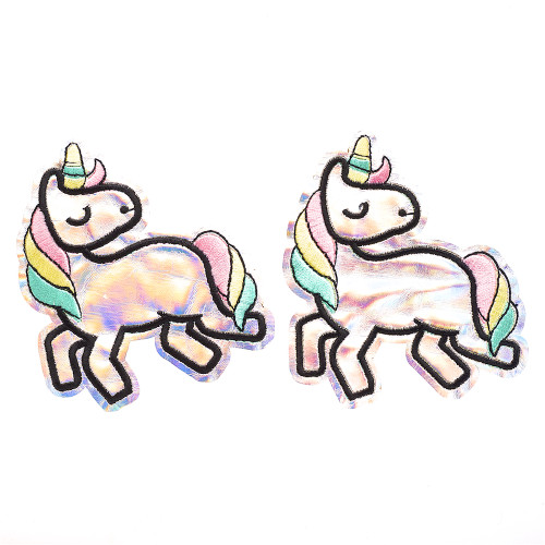 Reflective fabric patch Unicorn 1 pc.