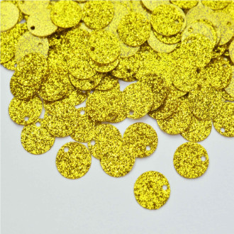 Cekiny okrągłe 10 mm w kolorze złotym op.5 gr