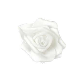 Artificial flower Rose 65 mm white 1 pc