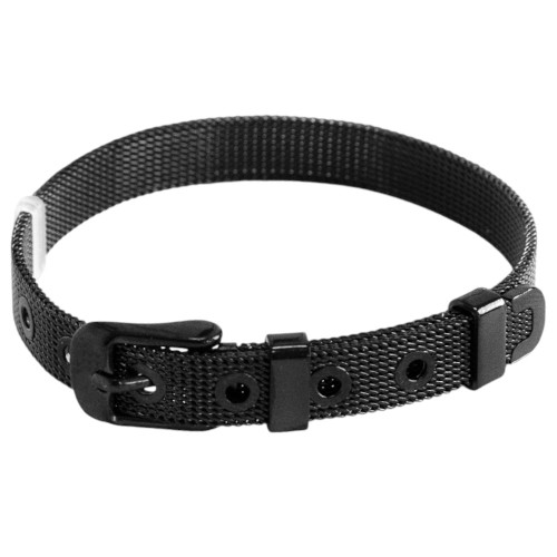 Metal slider bracelet 220×8 mm black 1 pc