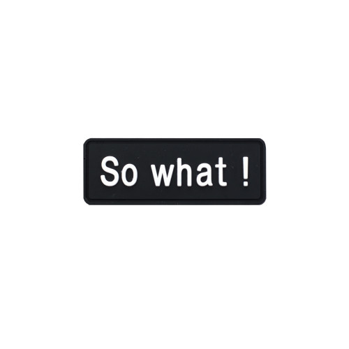 Rubber silicone patch So what! black 1 pc