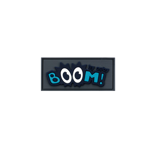 Rubber silicone patch BOOM! gray 1 pc.