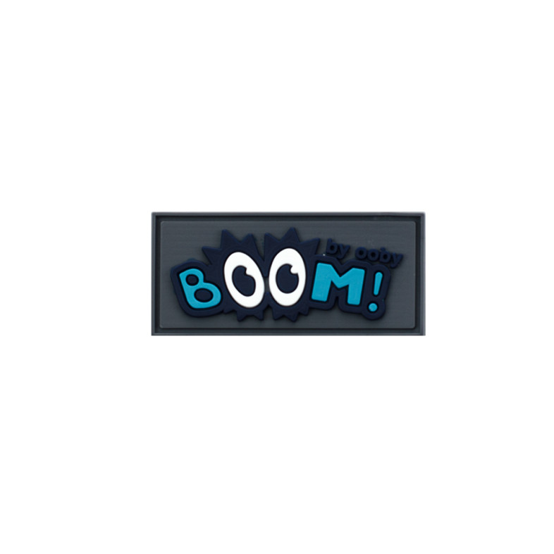 Rubber silicone patch BOOM! gray 1 pc.