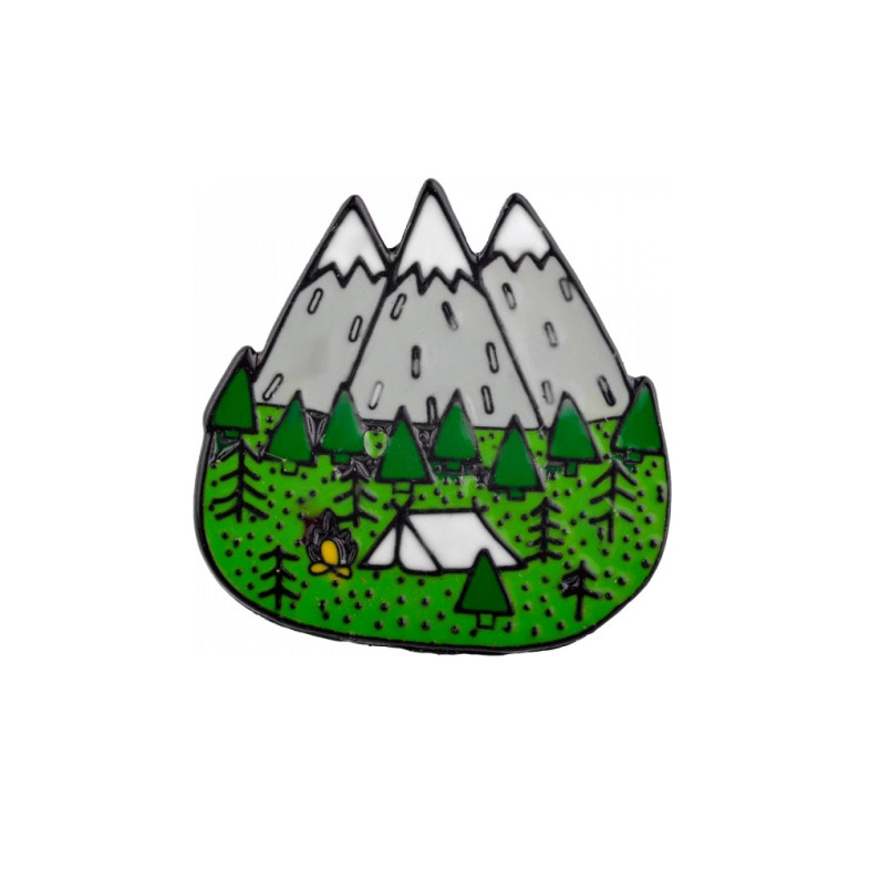 Metal pin badge Mountains 1 pc.