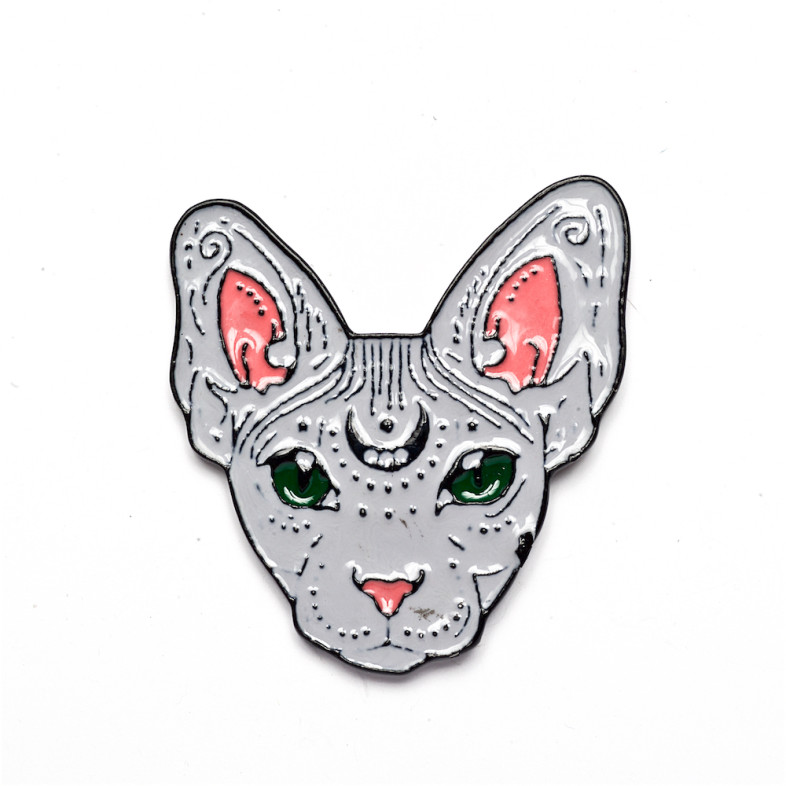 Metal pin badge Sphinx Cat 1 pc.