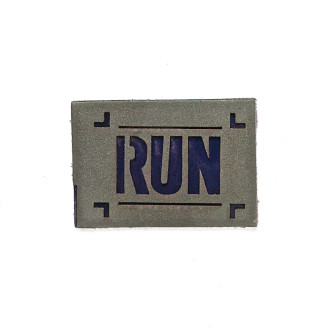 Reflective patch rectangular RUN gray 1 pc.