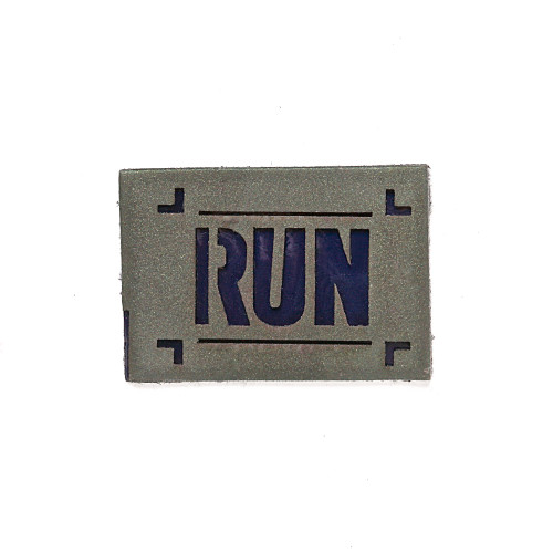 Reflective patch rectangular RUN gray 1 pc.
