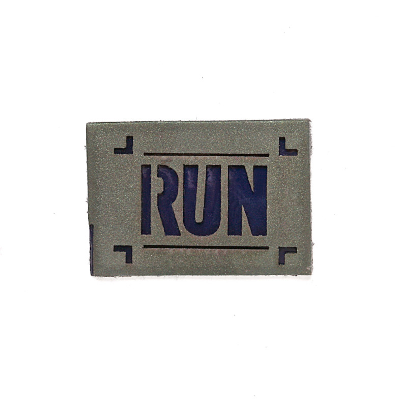 Reflective patch rectangular RUN gray 1 pc.