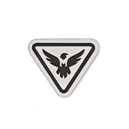 Reflective triangular patch Eagle gray 1 pc.