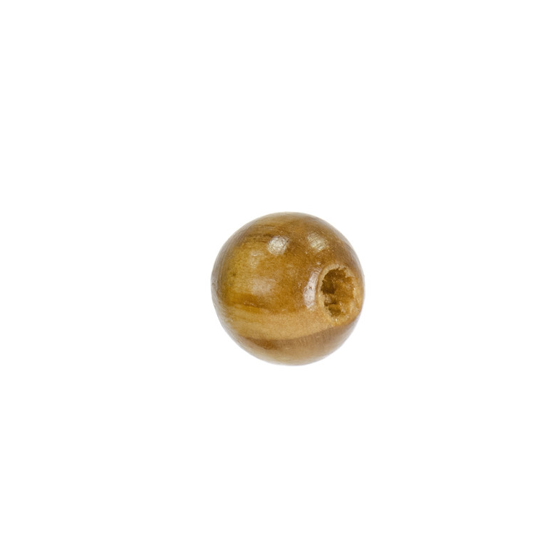 Koralik drewniany 10 mm brązowy 1 szt