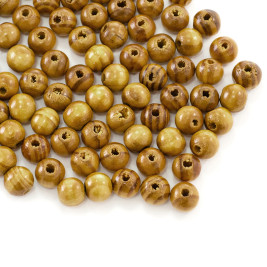 Koralik drewniany 10 mm brązowy 1 szt