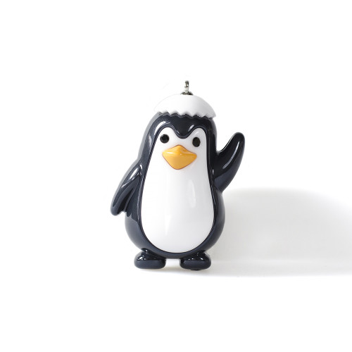 Plastic pendant Penguin 51×33 mm white 1 pc.