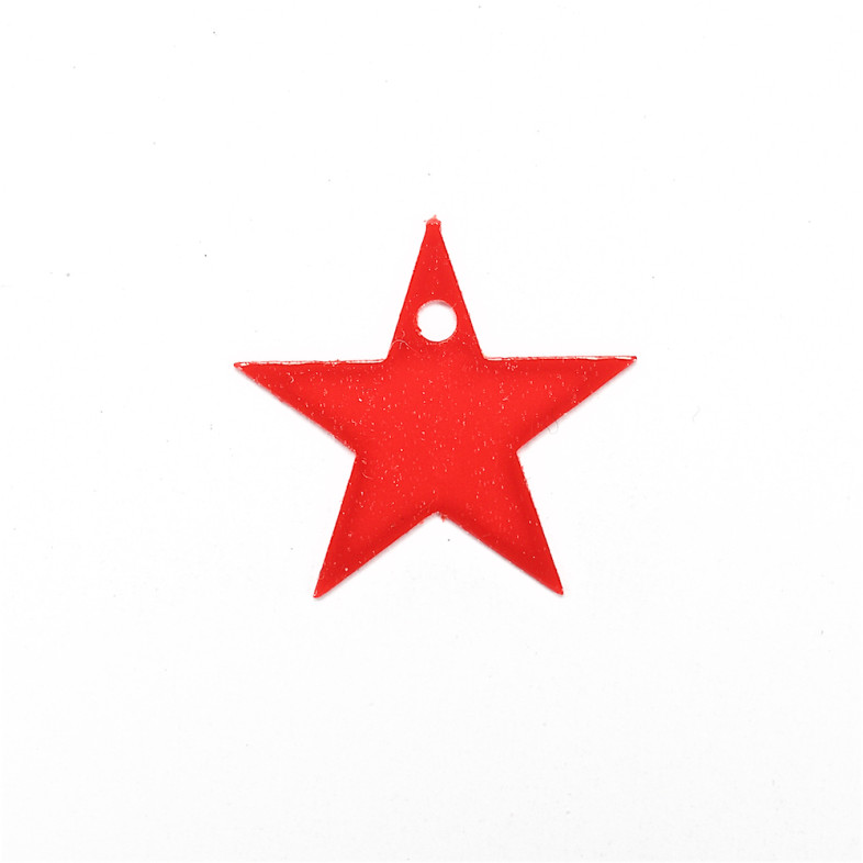 Star sequins 16 mm red pack of 5 g