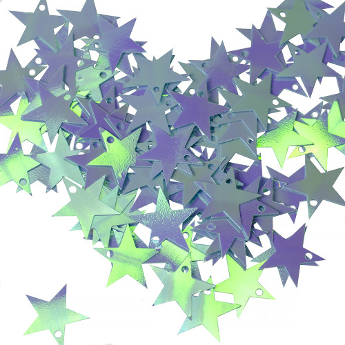 Star sequins 16 mm blue pack of 5 g