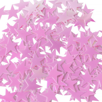 Sequins star 16 mm pink AB pack of 5 g