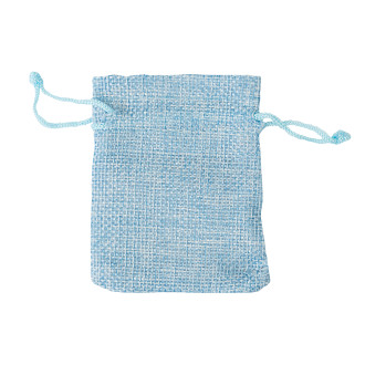 Decorative burlap bag 9×7 cm blue 1 pc