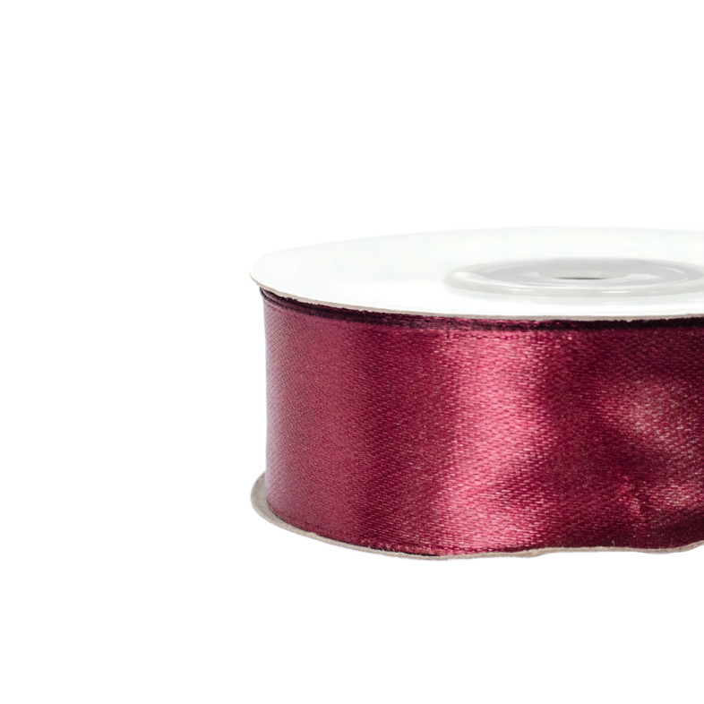 Satin ribbon 25 mm burgundy 1 meter