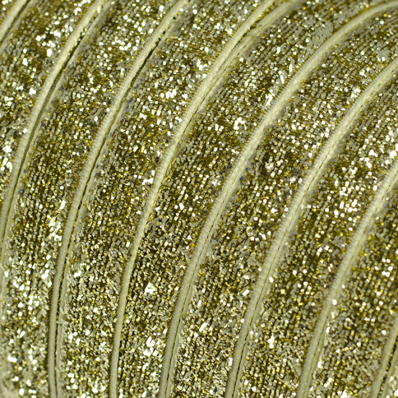 Velvet ribbon with lurex 10 mm gold 1 meter