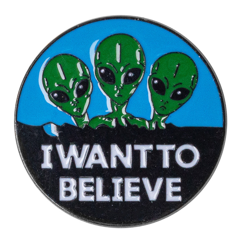 Значок пін металевий НЛО I want to believe 1 шт