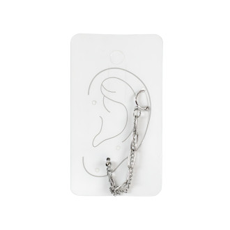Coffee earring with a nickel silver chain 1 pc.