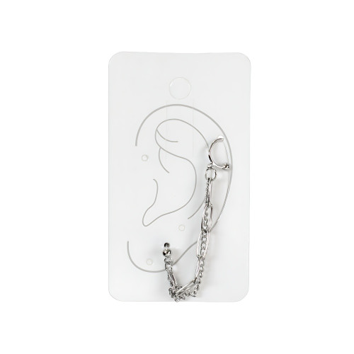 Coffee earring with a nickel silver chain 1 pc.