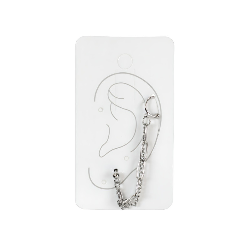 Coffee earring with a nickel silver chain 1 pc.