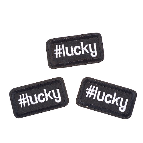 Łatka materiałowa Lucky czarny 1 szt