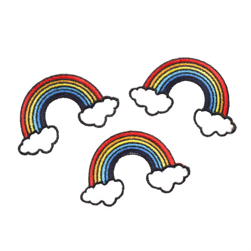 Fabric patch Rainbow on clouds 1 pc.