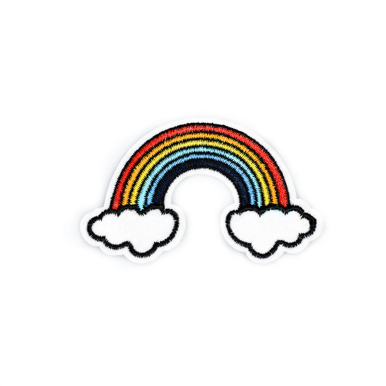 Fabric patch Rainbow on clouds 1 pc.