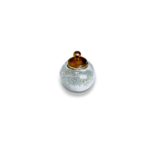 Glass bulb pendant 20×16 mm white 1 pc