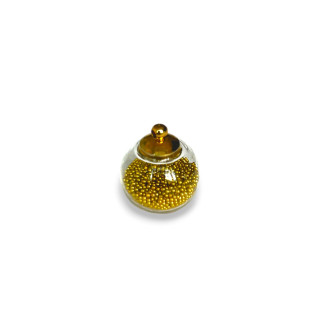 Glass bulb pendant 20×16 mm gold 1 pc.