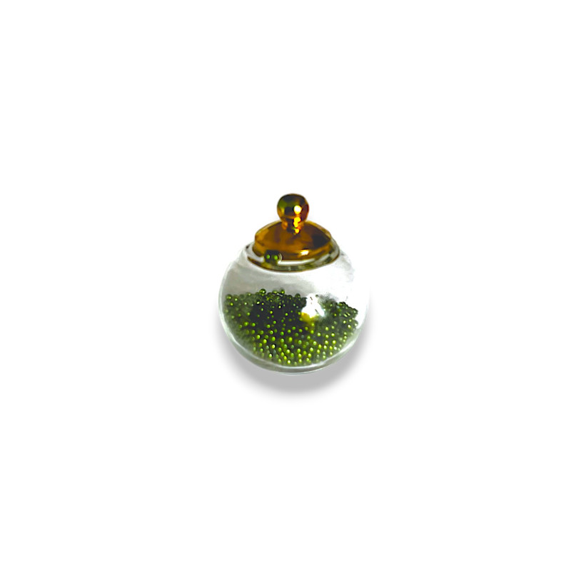 Glass bulb pendant 20×16 mm green 1 pc.