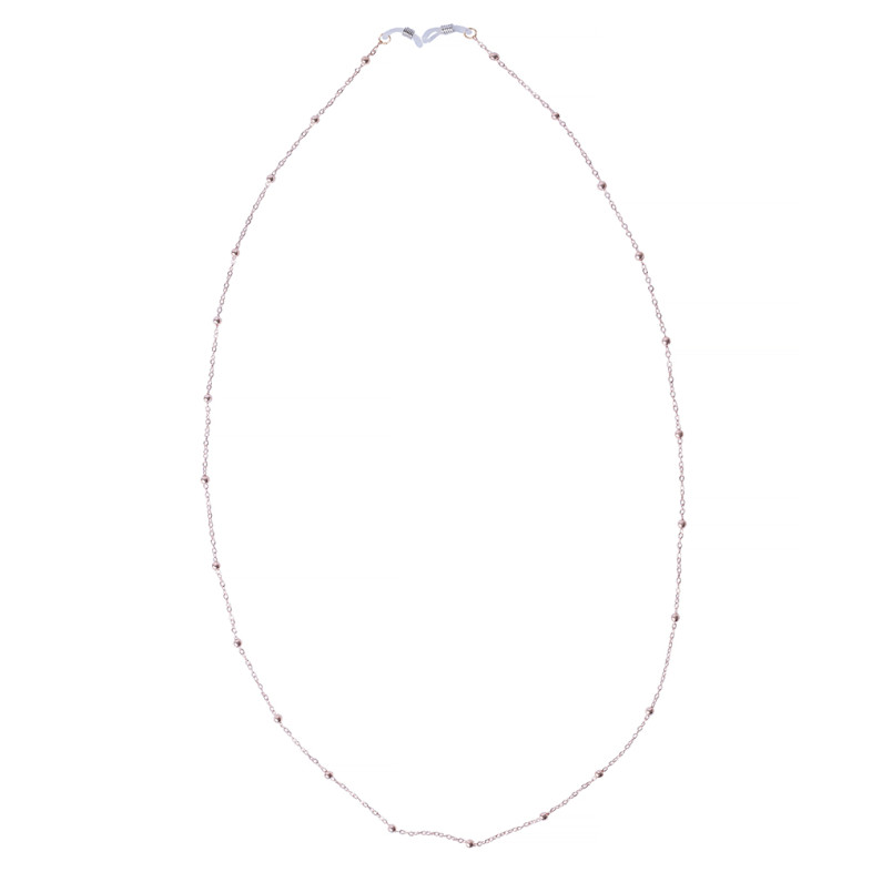 Glasses chain with balls 80 cm gold 1 pc