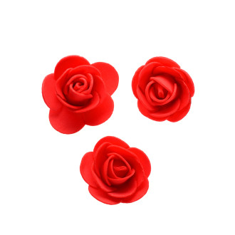 Artificial flower Rose 30 mm red 1 pc