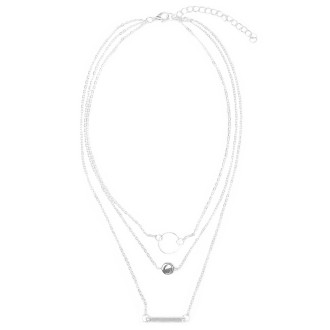 Chain with pendants 40 cm silver 1 pc