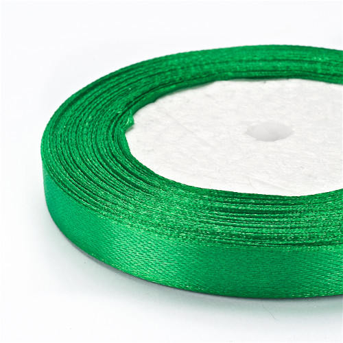 Satin ribbon 10 mm green 1 meter