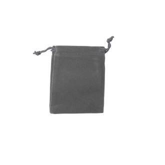 Woreczek dekoracyjny z aksamitu 9x7 cm szary 1 szt