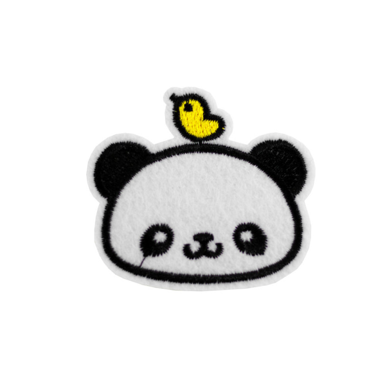 Łatka materiałowa Panda z ptakiem 1 szt