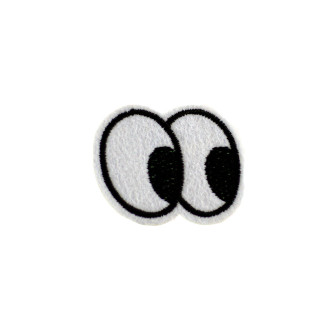 Fabric patch Eyes white 1 pc.