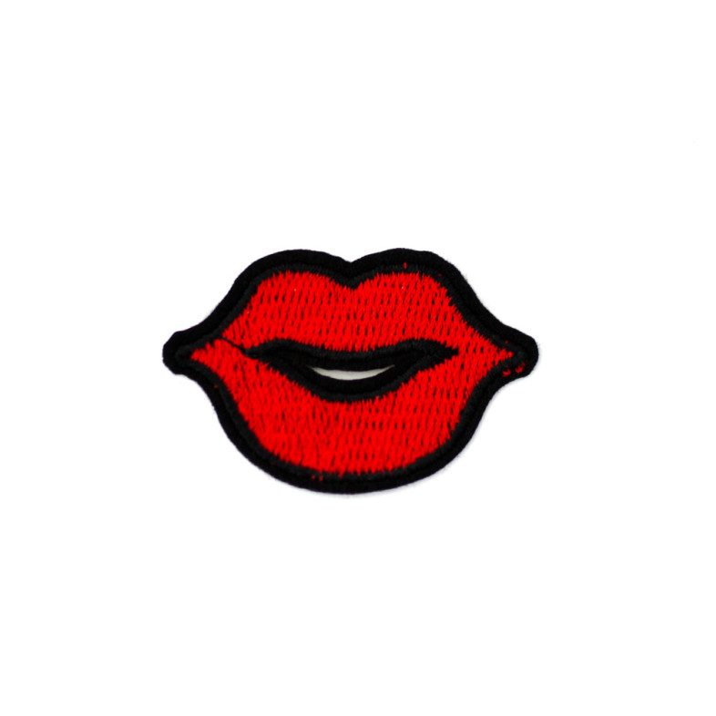 Fabric patch Red lips 1 pc.