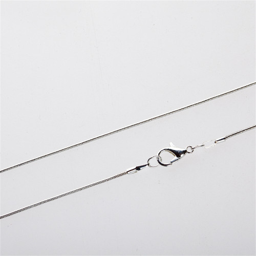 Chain with clasp 45 cm ribbon silver 1 pc