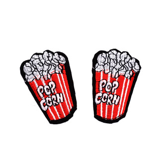 Fabric patch Popcorn red 1 pc.