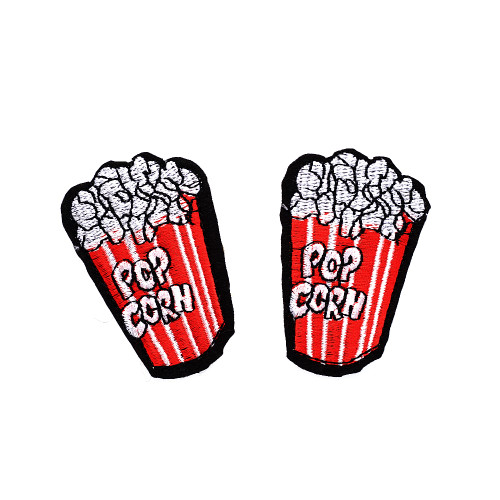 Fabric patch Popcorn red 1 pc.