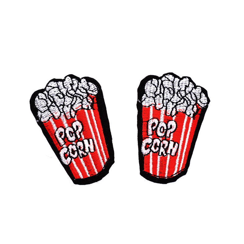 Fabric patch Popcorn red 1 pc.