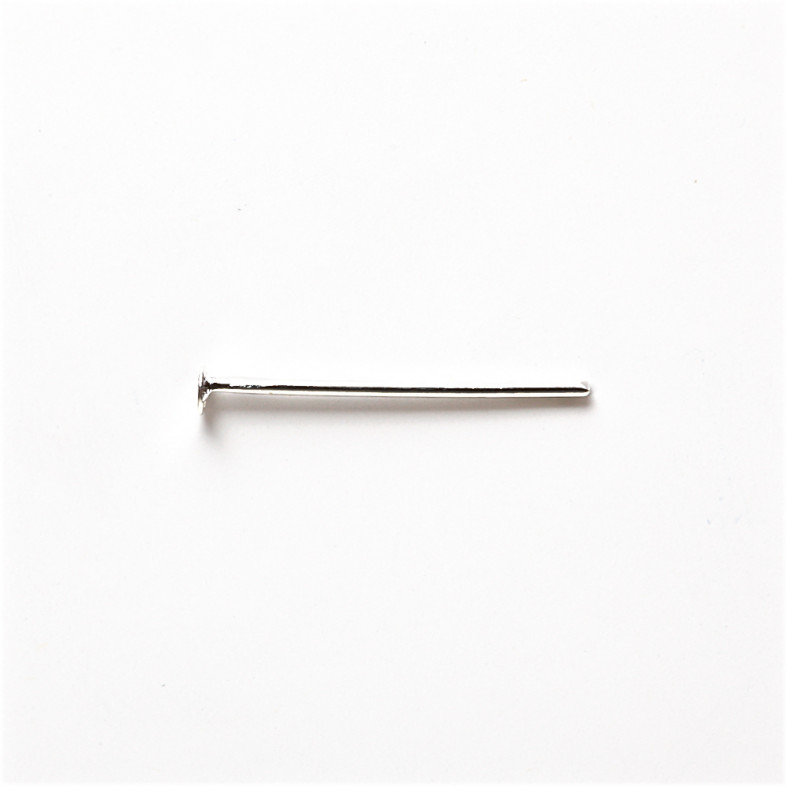 Jubilerskie sztyfty 20 mm w kolorze srebrnym op.10 gr