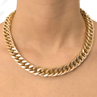 Massive chain 45 cm gold 1 pc