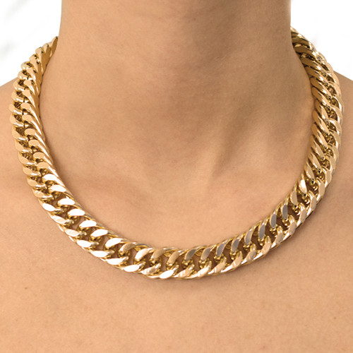 Massive chain 45 cm gold 1 pc